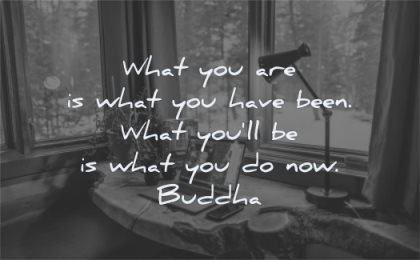 buddha quotes what you are have been will be now wisdom computer home office
