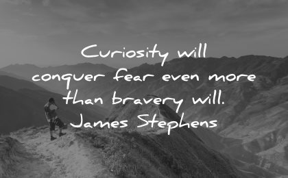 curiosity quotes conquer fear bravery james stephens wisdom