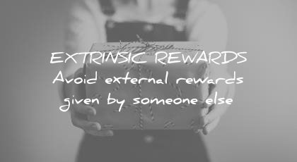 how to learn faster extrinsic rewards avoid external given someone else wisdom quotes