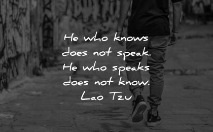 introvert quotes knows does not speak speaks not know lao tzu wisdom man walking