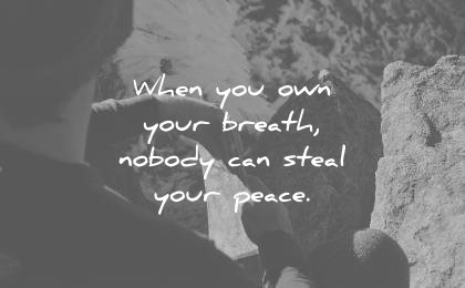 meditation quotes breath nobody can steal peace wisdom