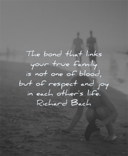 brother quotes bond links your true family blood respect joy each others life richard bach wisdom beach playing
