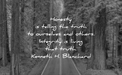 honesty quotes honest telling truth ourselves others integrity living kenneth h blanchard wisdom