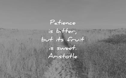 hope quotes patience bitter its fruit sweet aristotle wisdom