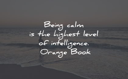 intelligence quotes calm highest level orange book wisdom