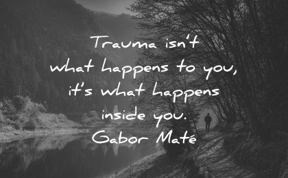 mental health quotes trauma what happens inside gabor mate wisdom