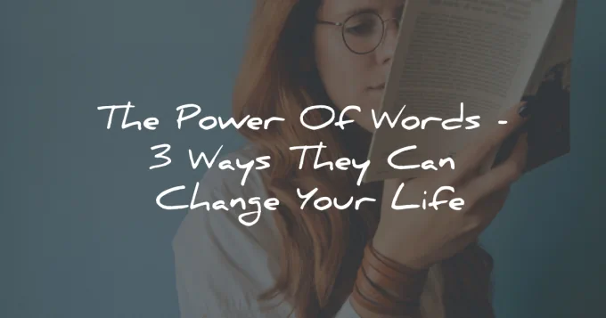 you have the power to change your life