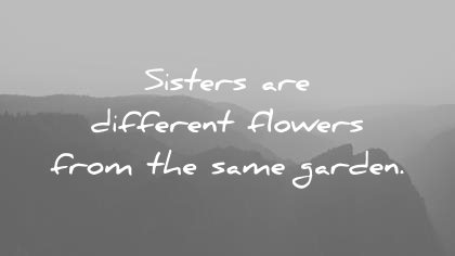 sister quotes are different flowers from same garden unknown wisdom